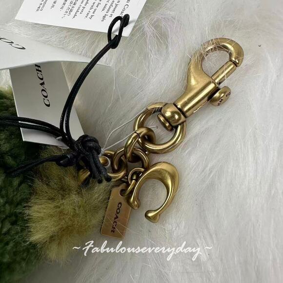 Coach Little Rexy Bag Charm in Shearling/Brass/Multi CCR22 NWT - Picture 7 of 7